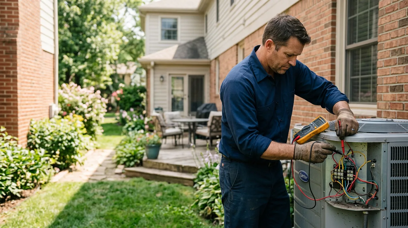 HVAC technician working near Wallaceton, PA